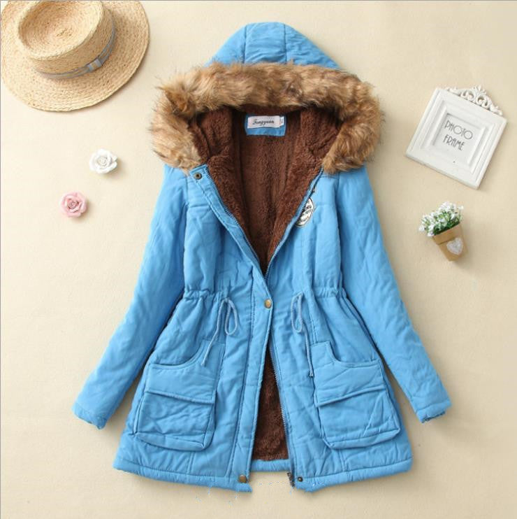 Hooded Winter Jacket Women Warm Coats Ladies Tops - Minihomy