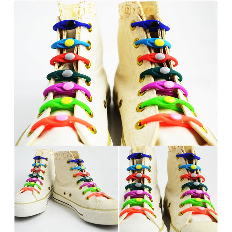 Silicone Elastic Multi-size Horn-shaped Shoelaces