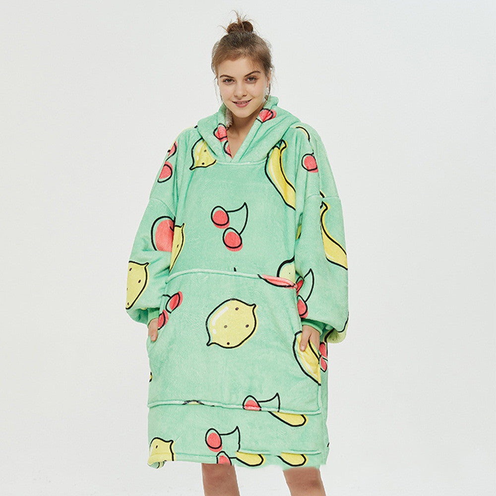 Glow In The Dark Stars Hoodie Blanket Oversized Sweatshirt Hooded Blankets