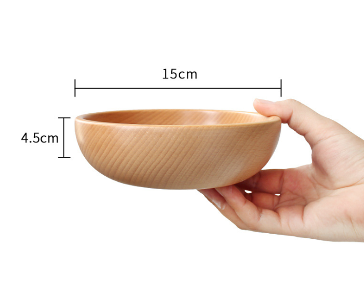 Tableware wooden bowl dish set Japanese style Beech jujube wood bowl household