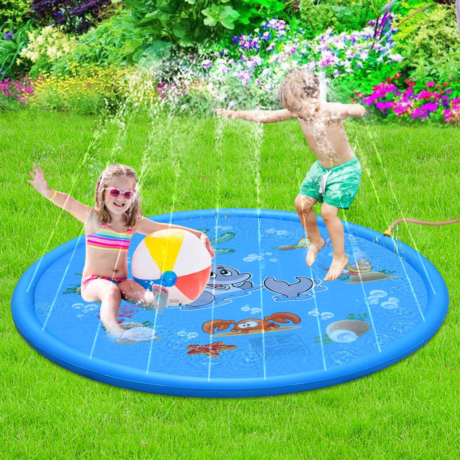 Durable Children's Water Spray Pool Mat Splash Sprinkle Play Pad Mat - Minihomy