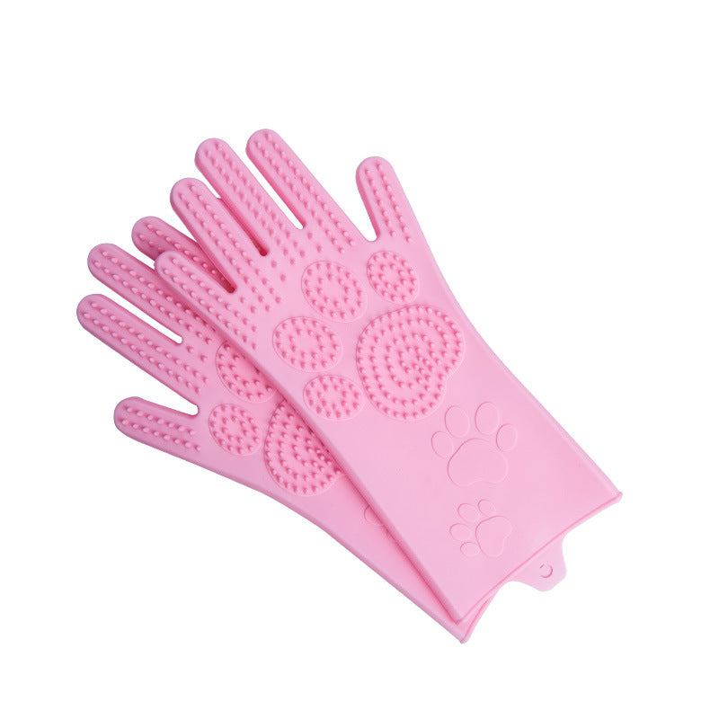 Silicone Heat-resistant Cleaning Brush Scrubbing Gloves - Minihomy