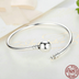 925 Sterling Silver Bracelet Simple Snake Bone Bracelet DIY - Minihomy