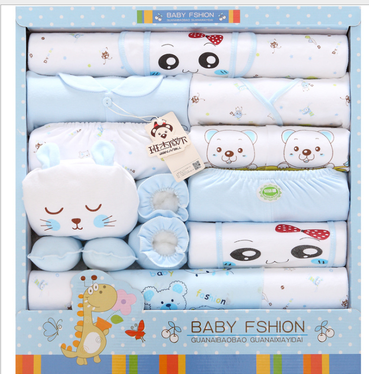 18 sets of baby clothes cotton newborn gift box autumn and winter child supplies