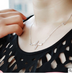 Necklace Love Shaped Titanium Steel Heartbeat Lockbone Chain Heart Pendant - Minihomy