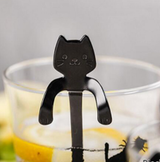 Cross-border 304 Stainless Steel Spoon Cartoon Cat Handle Hanging Coffee Spoon - Minihomy