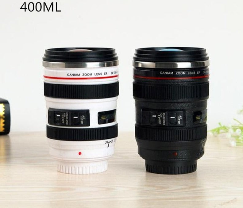 Stainless Steel Camera Lens Travel Mug