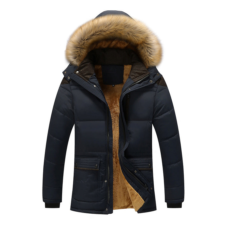 Winter Jacket Men's Cotton Jacket With Hood