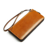 Men's Leather Clutch Wallet - Slim & Stylish Business Card Holder