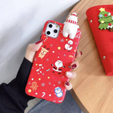 Cute 3D Cartoon Christmas Phone Case