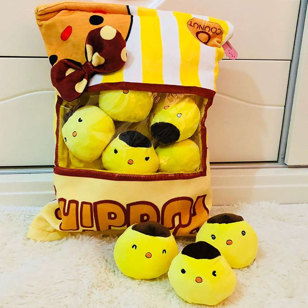 A Large Bag Of Snacks And Pillow Plush Toys - Minihomy