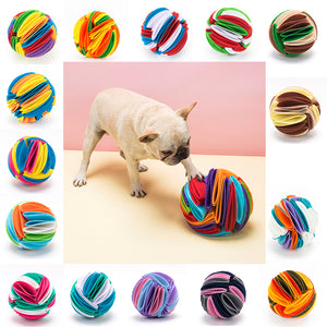 Snuffle Ball, Treat Dispensing Training Toy, Foraging Toy, Dog Play Enrichment, Slow Feeding Ball, Slow Feeder Interactive Puzzle Toy For Dog And Cat