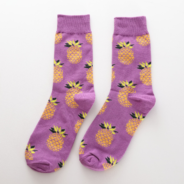 Happy tube socks fruit banana men's and women's socks