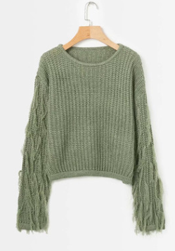 Winter Women Tassel Knitted Sweater