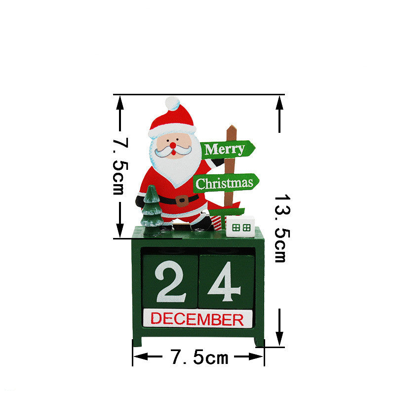 Christmas wooden calendar ornaments - Minihomy