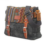 Vintage Ethnic Style Canvas Shoulder Bag