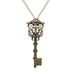 Steampunk Vintage Gear Key Necklace