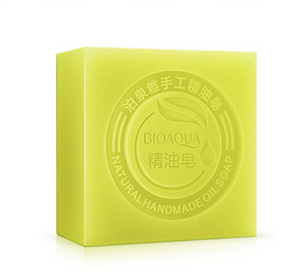BIOAQUA Natural Organic Herbal Essential Oil Soap Whitening Handmade Soap Skin Remove Acne Deep Cleansing Face Hair Care Bath (China)
