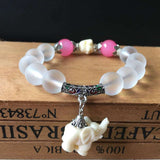 Crystal Elephant Charm Bracelet bead Cultural Bracelet Jewelry - Minihomy