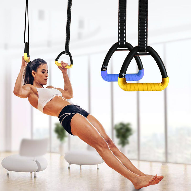 Rings with Adjustable Straps for Adult Child Full Body Strength Training Pull Ups Fitness Exercise Crossfit Workout