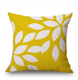 Nordic yellow green geometric print cushion cover - Minihomy