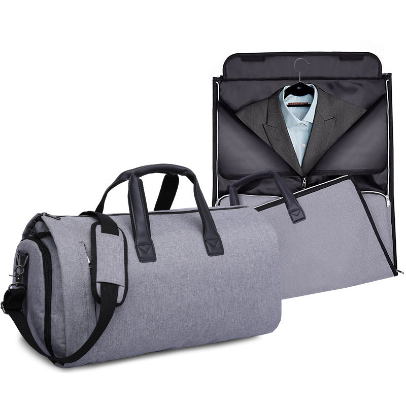 Large capacity travel bag portable cylinder folding suit bag - Minihomy