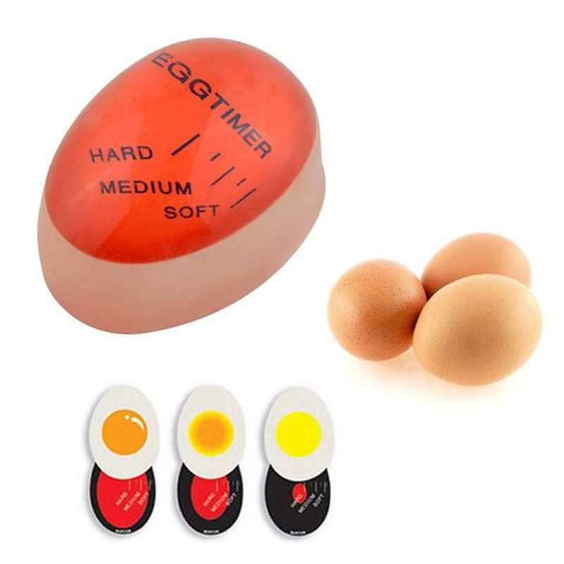 Egg Timer Perfect Color Changing Timer Yummy Soft Hard Boiled Eggs Cooking Kitchen Eco-Friendly Resin Egg Red Timer Tools - Minihomy