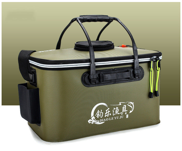 Thickened folding fishing bucket