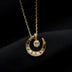 Golden Moon Moonstone Clavicle Necklace - Minihomy