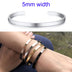 4MM C-shaped ladies bracelet with lettering - Minihomy