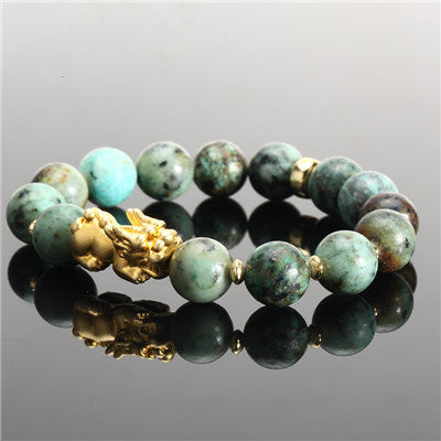 Yellow Tiger's Eye Alloy Brave Bracelet