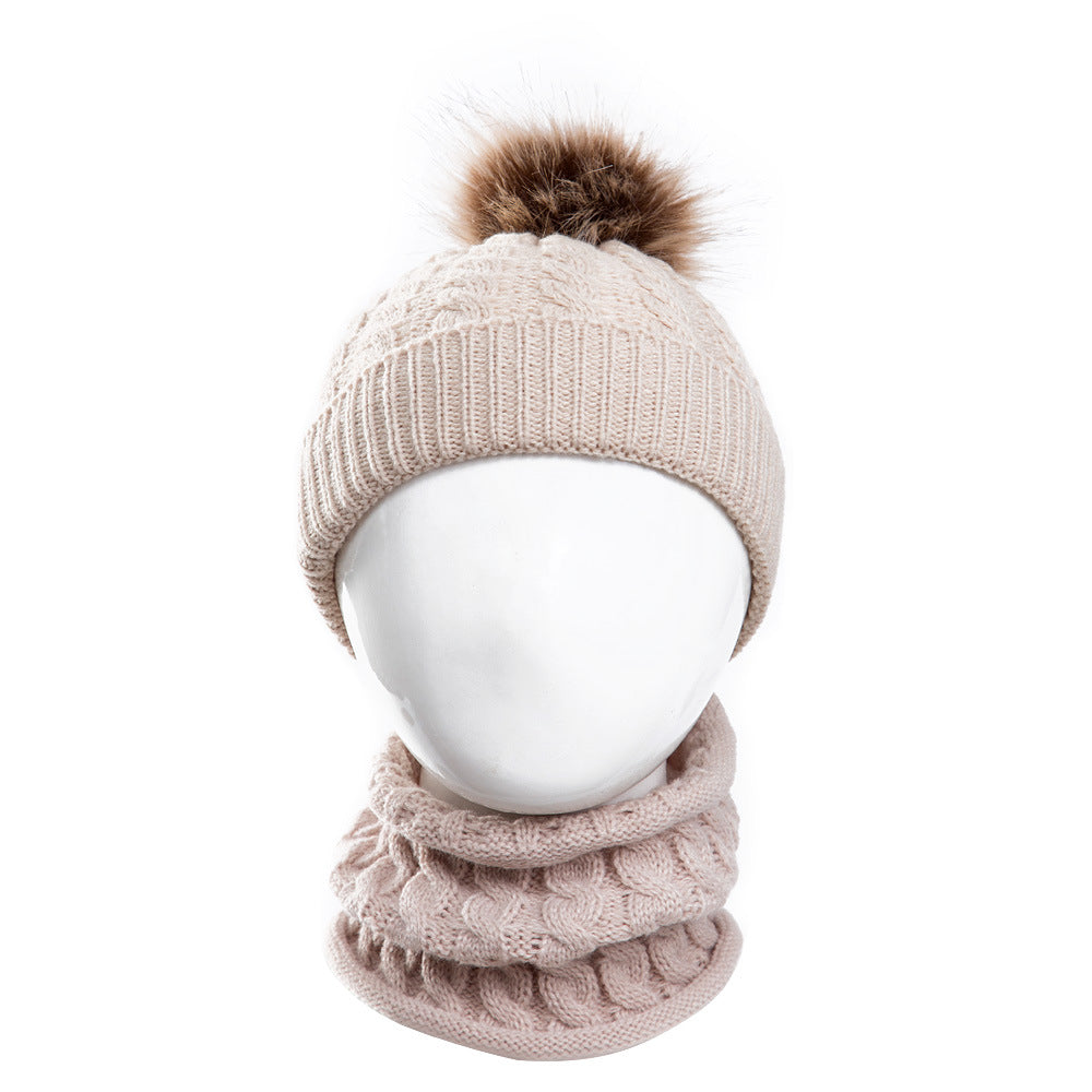 Baby Warm Woolen Cap Toddler Hat Baby Girls Boys Winter Warm Knitted Wool - Minihomy