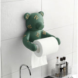 Bear Wall Tissue Box Holder Decor Head Animal State Tissue Roll Toilet Paper - Minihomy