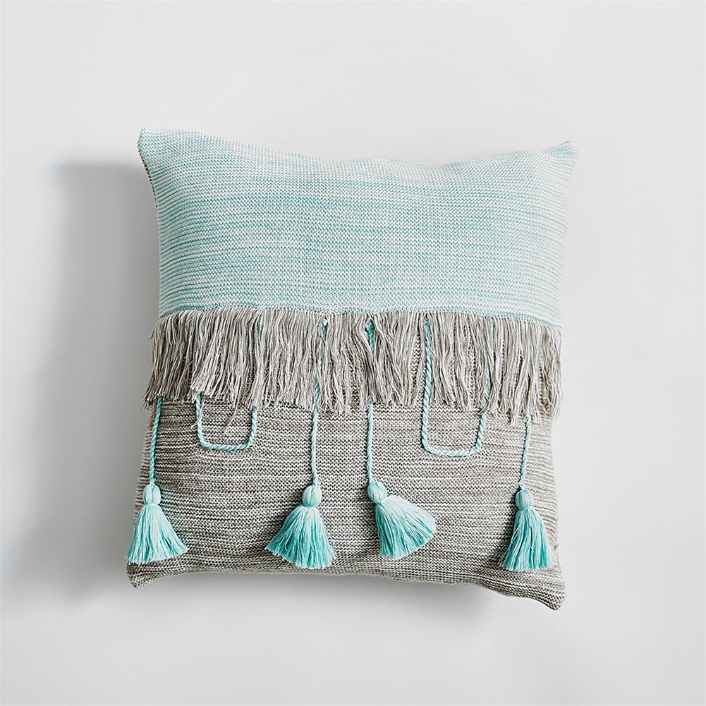 Tassel square cushion pillow cover