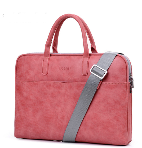 Faux Leather Laptop Bag For Women - Minihomy