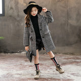 Woolen Coat Hooded Jacket Winter Warm Overcoat for Teens Girls