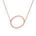 Fabulous Rose Gold Plated Stainless Steel Initial Letter Pendant Necklace - Minihomy