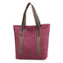 Women's canvas tote shoulder bag