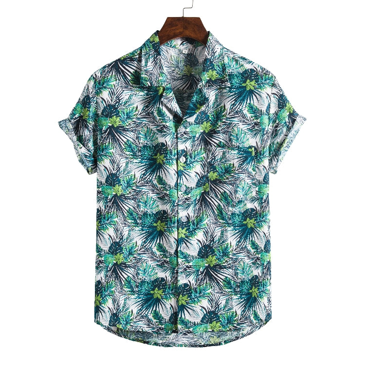 Men Short sleeved beach shirts men - Minihomy