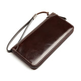 Men's Leather Clutch Wallet - Slim & Stylish Business Card Holder