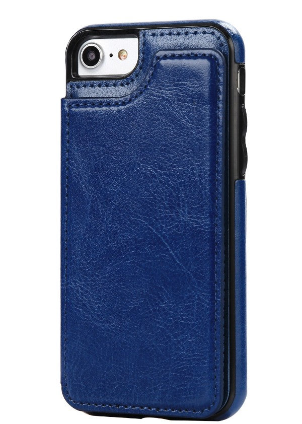 Apple-Compatible Cell Phone Shell: Rear Cover Protective Leather Case