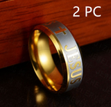 Stainless Steel Jesus Cross Ring - Religious Jewelry for Men & Women