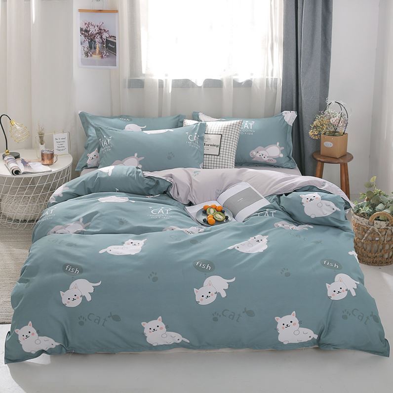 Cartoon Summer Bedding Four-piece Princess Style Comfortable - Minihomy