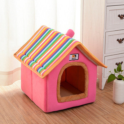 Kennel House Type Winter Warm Small Dog Teddy Cat Litter For All Seasons - Minihomy