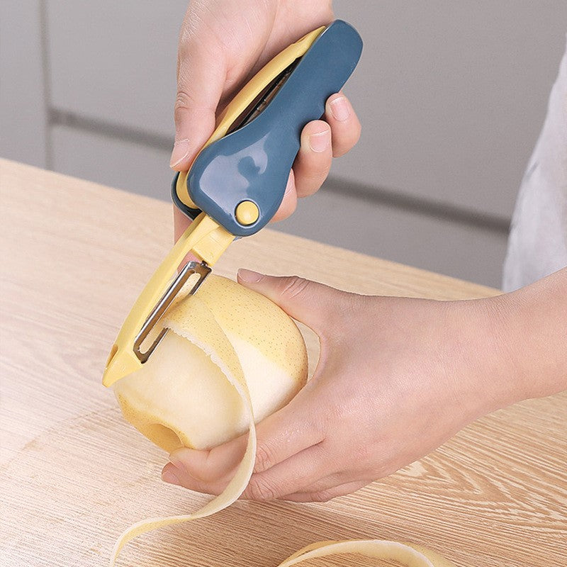 Fruit Peeler Paring Knife Two-in-one Fruit Vegetable Grater Scraper Multi-Functional Kitchen Cooking Tool - Minihomy