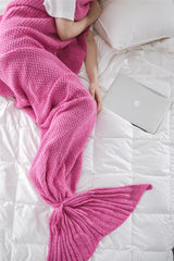 Mermaid Tail Blanket Knitted Crochet for Adult Childern Super Soft Sleeping Blankets - Minihomy