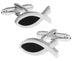 Cartoon Pictograms Little Black Fish Cufflinks Cufflinks