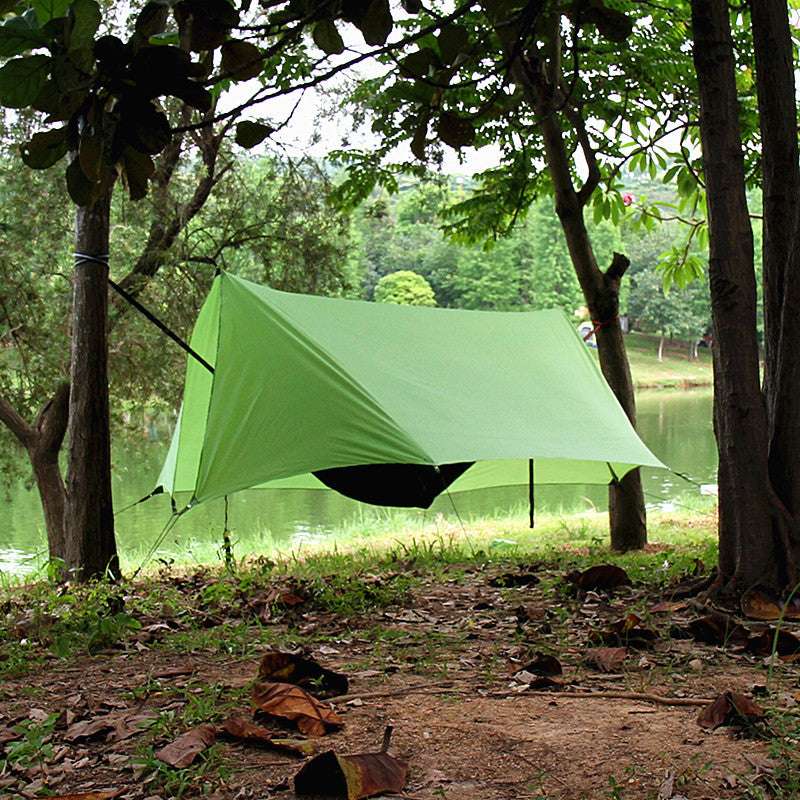 Outdoor Canopy Camping Poleless Tent Hammock Awning Camping Mat Shelter Sunshade Protection - Minihomy