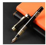 Wood grain fountain pen metal signature pen