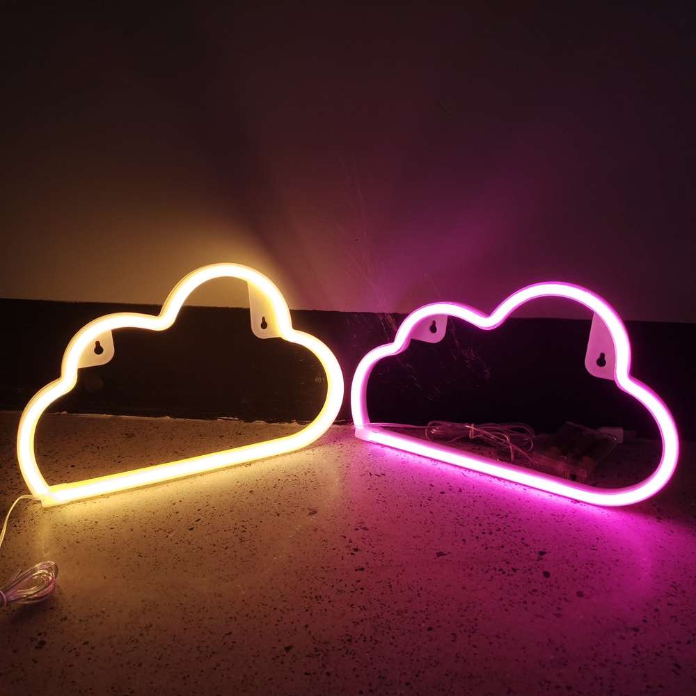 Clouds Neon Shape Night Light Decoration Wall Hanging - Minihomy